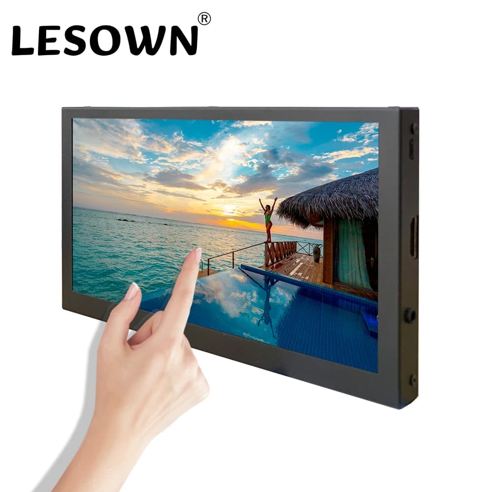 LESOWN petit moniteur HDMI 7 10.1 pouces 1024x600 IPS écran tactile Portable large affichage secondaire pour ordinateur Portable haut-parleurs intégrés
