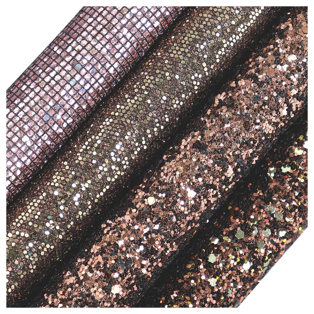Rouleau de Tissu à Paillettes en Faux Cuir Synthétique pour Décoration de Boucles d'Oreilles, Couleur Marron Café, 30x134cm, DT014