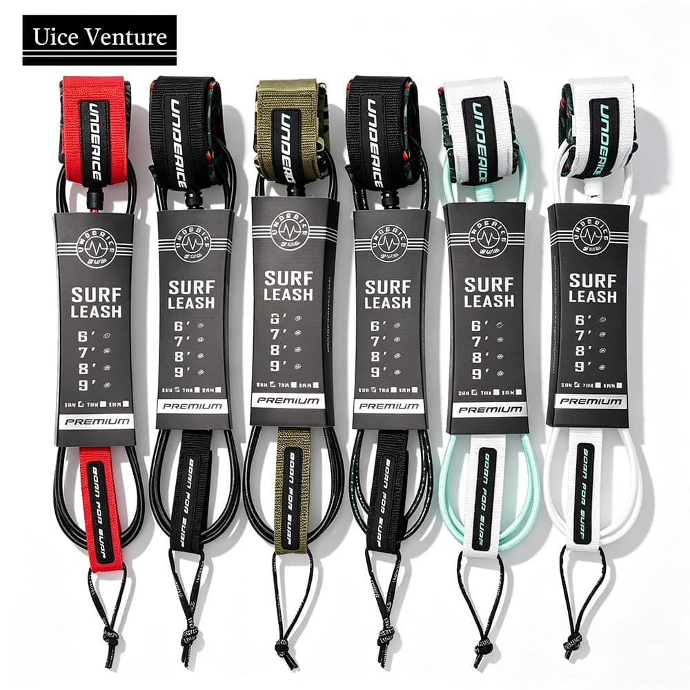 Laisse de planche de surf 7mm 6-9FT pour SUP et paddle surf, accessoires de surf, corde de pied pour toutes les planches de surf