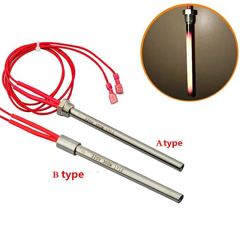 Allumeur de poêle à granulés, Tube chauffant à tige chaude, 10x140/150/170mm, filetage M16 x 1.5, pour poêle à gril de cheminée, 300/350W 220V