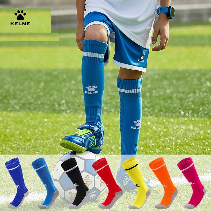 KELME – chaussettes de Football pour enfants, chaussettes de sport respirantes, au-dessus du genou, pour compétition d'entraînement, 8101WZ3001