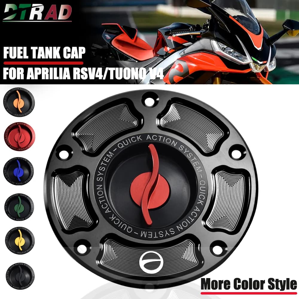 Bouchon de réservoir de carburant de moto pour Aprilia Tuono V4 RSV4 RR RF 1100 usine 2015-2021 accessoires couvercle de réservoir de carburant de gaz à dégagement rapide