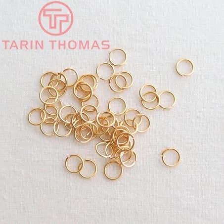(3654)10g 3*0.5MM 4*0.7MM 5*0.8MM 6*0.9MM 8*1.2MM 10*1.2MM 24K couleur or véritable couleur or anneaux de saut anneaux fendus de haute qualité