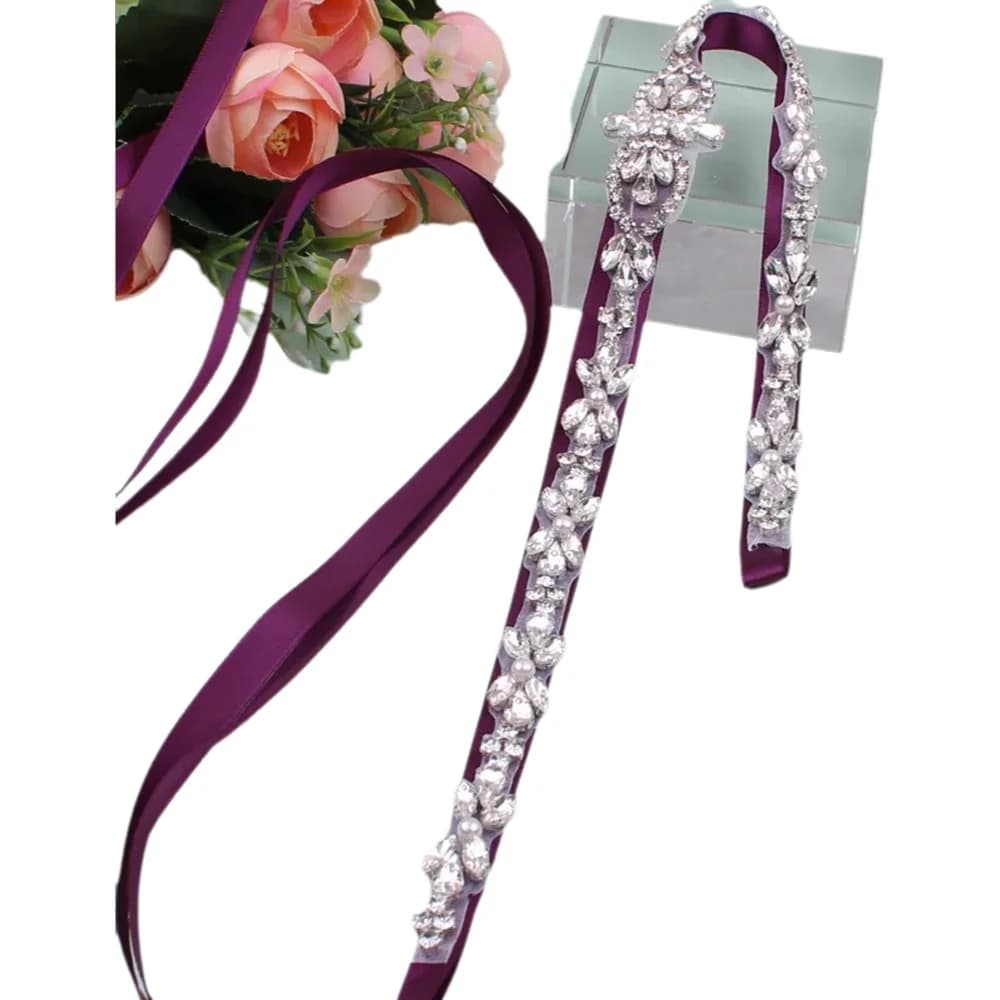 Ceinture de mariée en cristal et diamant pour femmes, accessoire de robe de mariée, bijoux élégants et à la mode, fournitures de mariage