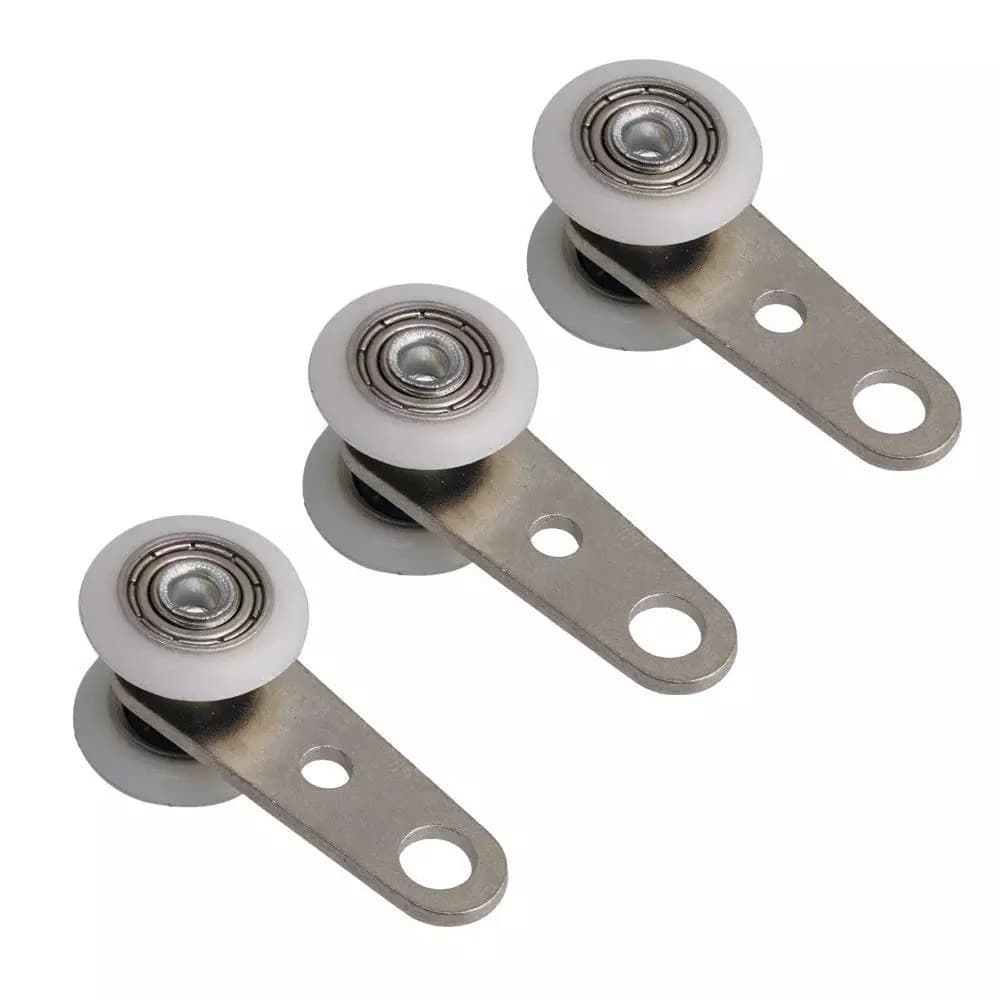 Bloc de poulie à roulement en métal 40x19mm, 10 pièces, avec deux roues en plastique pour armoire, fenêtre, portes coulissantes