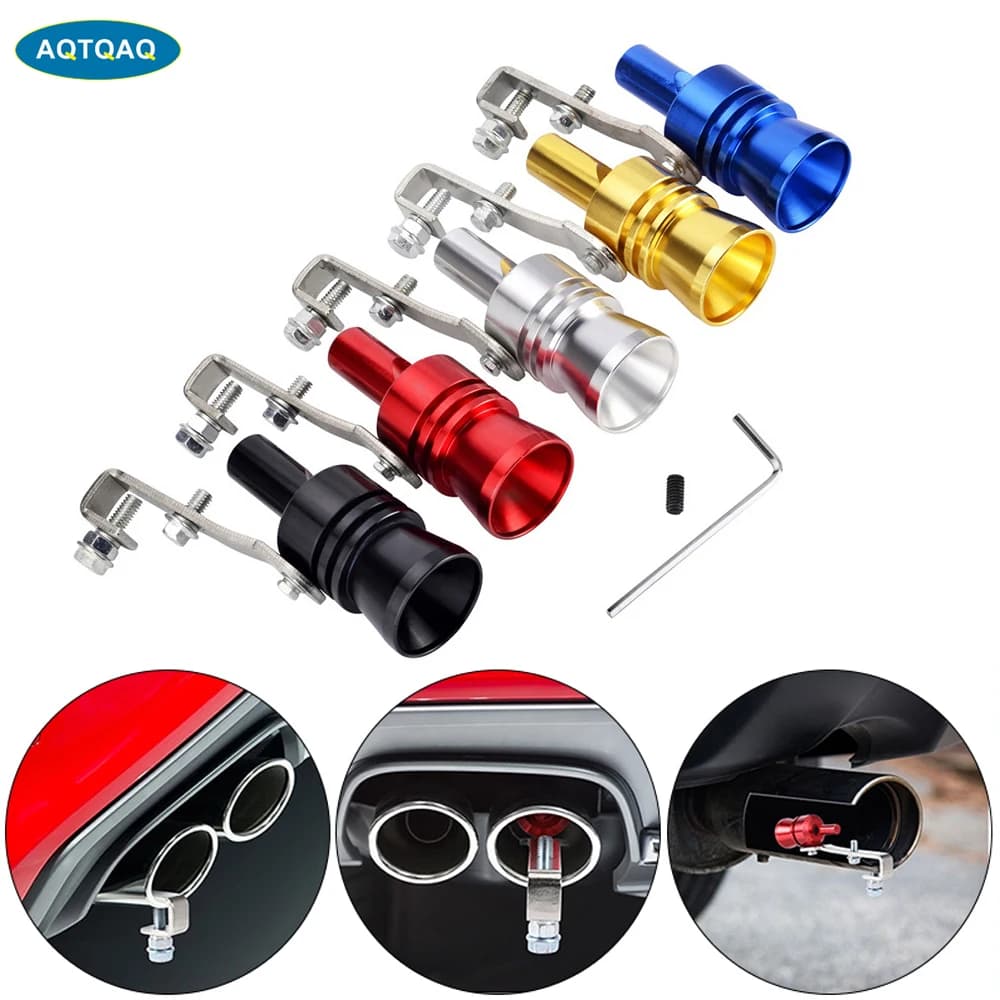 Silencieux d'échappement universel en aluminium pour turbo, sifflet de tuyau, simulateur d'embout de valve de décharge pour voiture