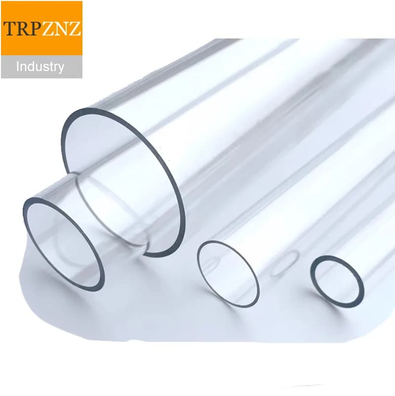Tube en PC haute transparence, tuyau en polycarbonate, épaisseur 1 mm, résistant à la corrosion, à l'oxydation et aux hautes températures, robuste