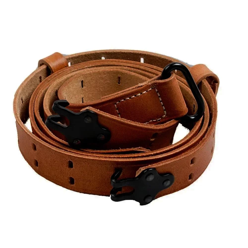 Courroie de guirxiété en cuir pur, ceinture d'extérieur, équipement US Ma WWII, M1907, WW2