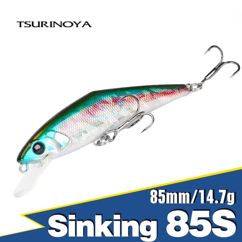 TSURINOYA – leurre méné rigide coulant à longue vitesse, appât artificiel idéal pour la pêche au lancer, à la truite, Jerkbait, 85mm, 14.7g, 85S, DW99