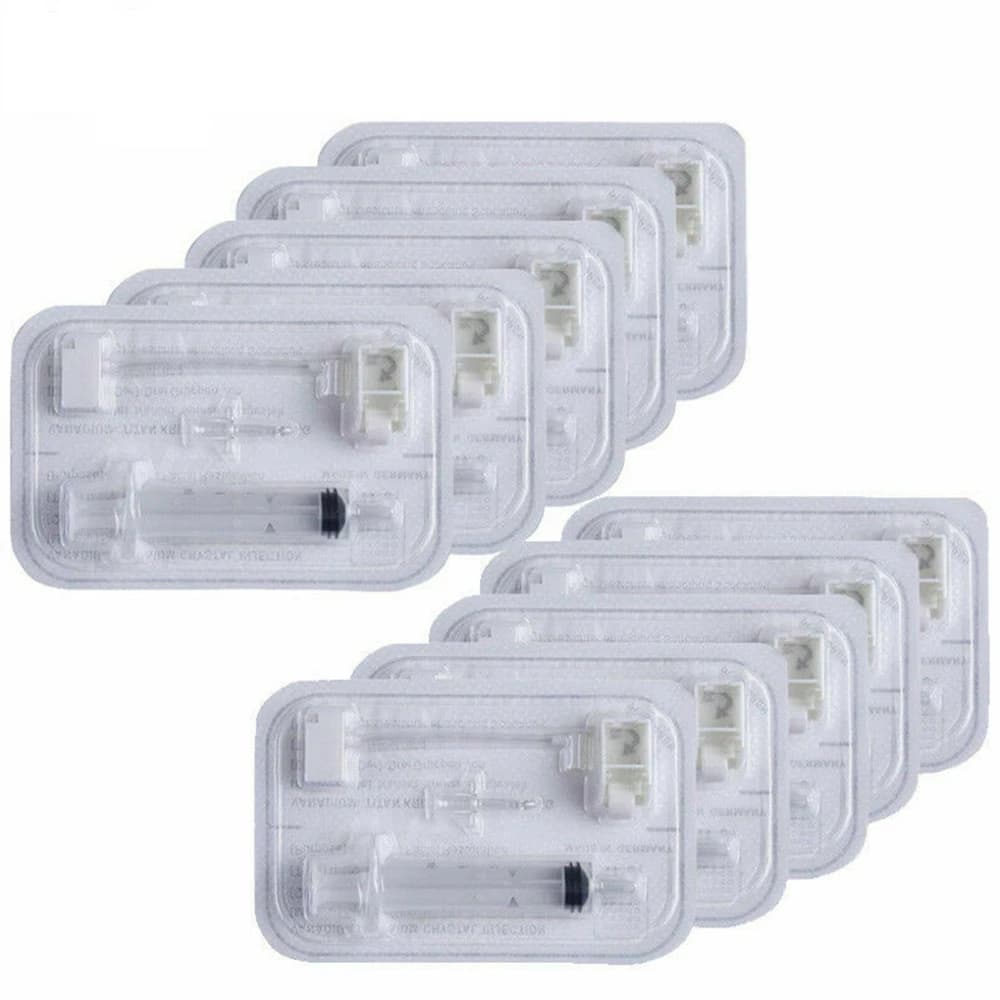 Seringue d'injection 25D RF en cristal de vanadium-titane sans aiguille, tube jetable Photon pour la restauration du visage, soin de la peau, mésothérapie aqueuse