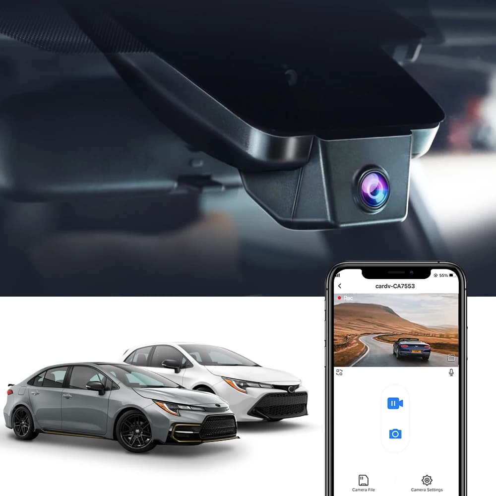 Caméra embarquée Fitcamx 4K pour Toyota Corolla 2017-2027 (11e/12e génération, berline/hatchback/Altis) et Suzuki Swace, intégration DVR UHD sans interruption