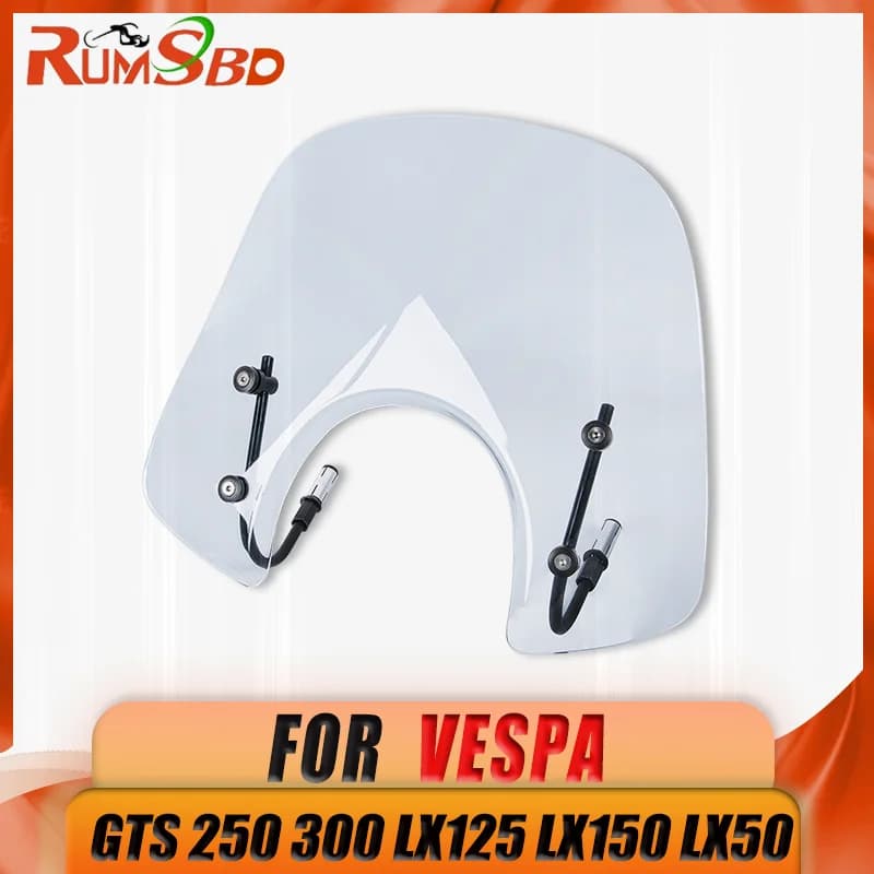 Déflecteur d'air de pare-brise de moto, protection anti-poussière pour Piaggio Vespa GTS 250 300 LX125 LX150 LX50