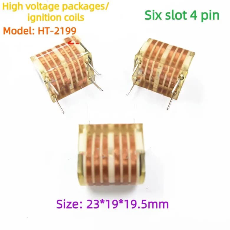 10Pcs Haute Tension GT HT-2199 VILLE Bobine Six-fente 4 broches Boost Impulsion IgnCla23 * 19*19.5mm