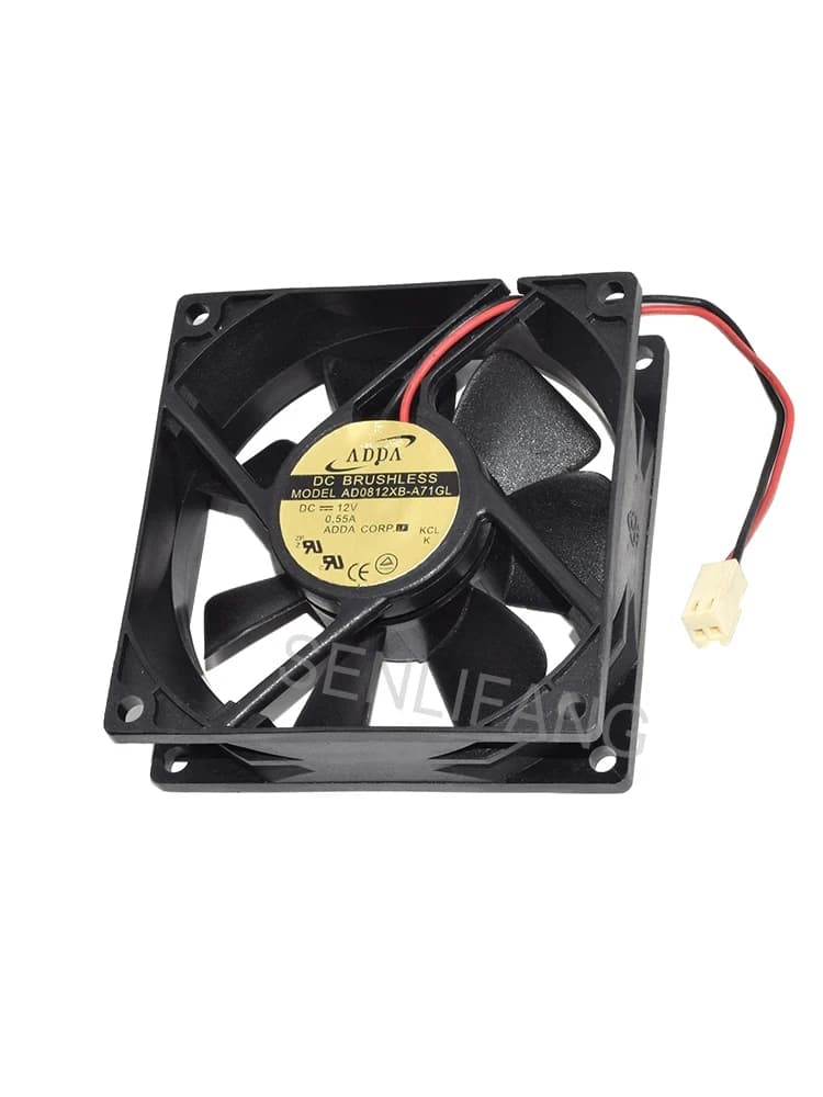Ventilateur de refroidissement carré à deux broches ADDA AD0812XB-A71GL 8CM 8025 80*80*25mm DC12V 0.55A
