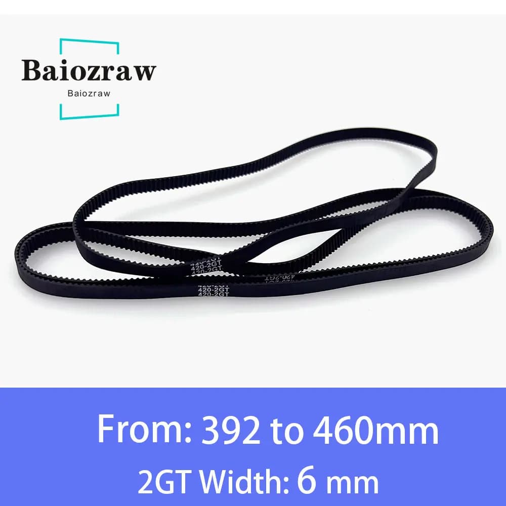 Courroie de synchronisation en caoutchouc pour imprimante 3D, 1 pièce, GT2, 6mm, boucle fermée, 392 396 400 406 410 420 426 430 436 440 444 450 454mm