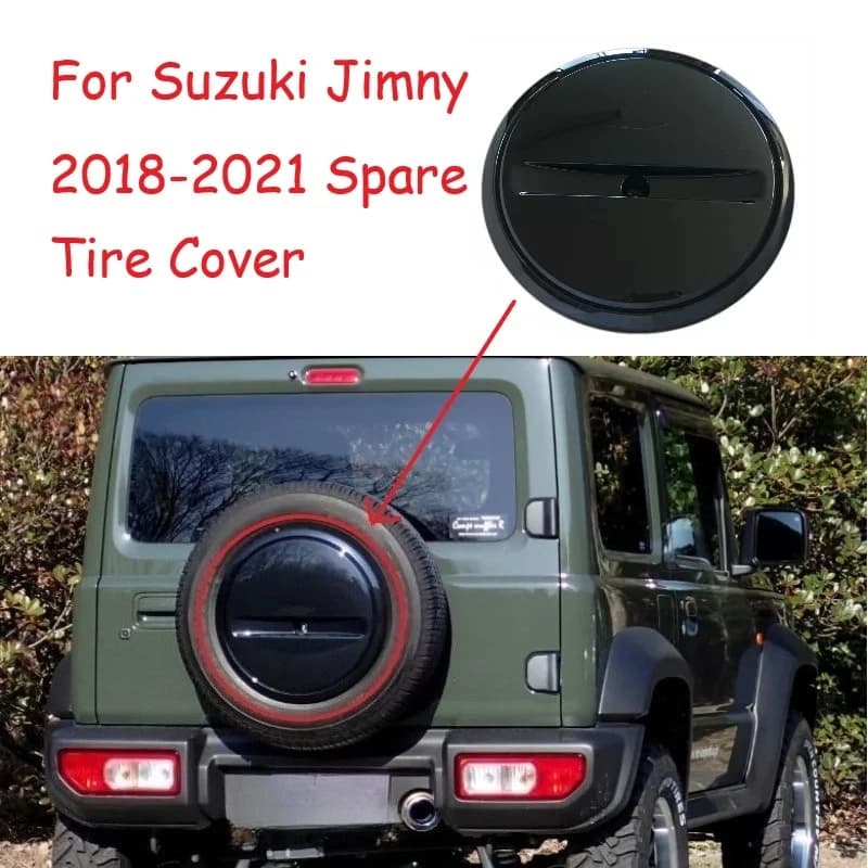 Housse de roue de secours pour Suzuki Jimny JB64 JB74 JC74 2018-2024, housse de roue de secours en ABS de haute qualité, accessoires extérieurs pour voiture
