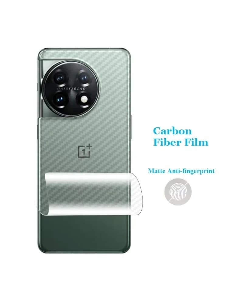Film de protection arrière transparent en fibre de carbone 3D (non en verre) pour OnePlus 15 15R 15T 13 13R 12 12R 11 11R 10T 10R 9R Pro