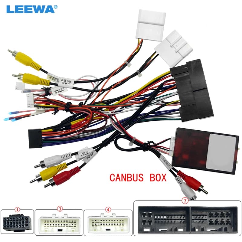 LEEWA-Câblage stéréo de voiture avec amplificateur OEM éventuelles DIF, prise en charge CANbus SFP, 16 broches, compatible avec Hyundai Elantra, SantaFe, K3, Sportage, Sorento