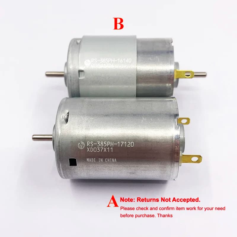 MABUCHI – moteur électrique Original RS-385PH-17120/16140, 12V dc 18V 24V 30V, haute vitesse, couple élevé, double arbre pour pompe à huile Automobile