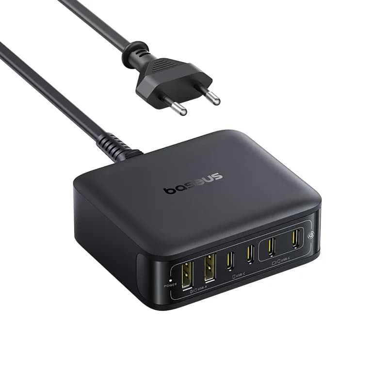Chargeur de bureau Baseus 120W USB-C GaN à charge rapide PD pour tablette, ordinateur portable, iPhone 17 16 15 14
