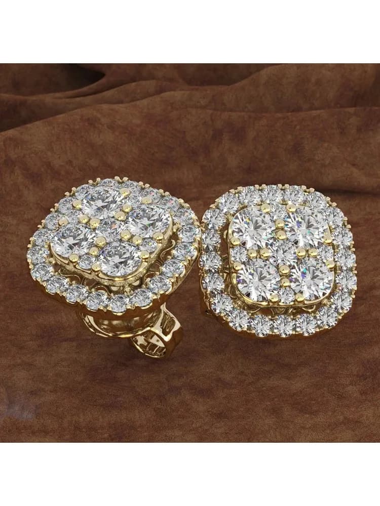 Boucles d'Oreilles en Pierres Précieuses Pures pour Femme, Bijoux en Or 14K, Diamant, Péridot Oorbellen