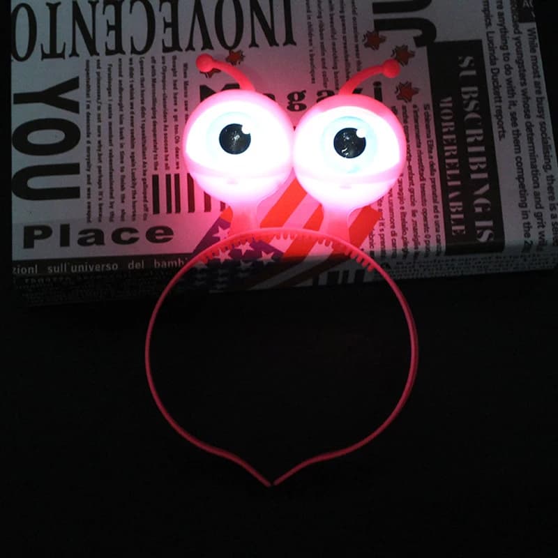 Serre-tête LED pour enfants et adultes, serre-tête Alien amusant pour Cosplay, cadeaux, jouets de décoration de noël