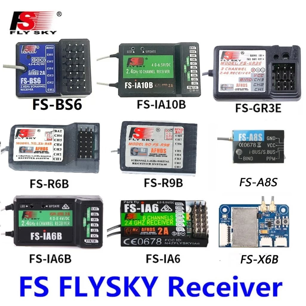 FlySky R6B GR3E IA10B IA6B X6B A8S R9B IA6 FS2A X8B récepteur récepteur pour i6 i10 CT6B T6 TH9x transmisor contrôle pièces à distance