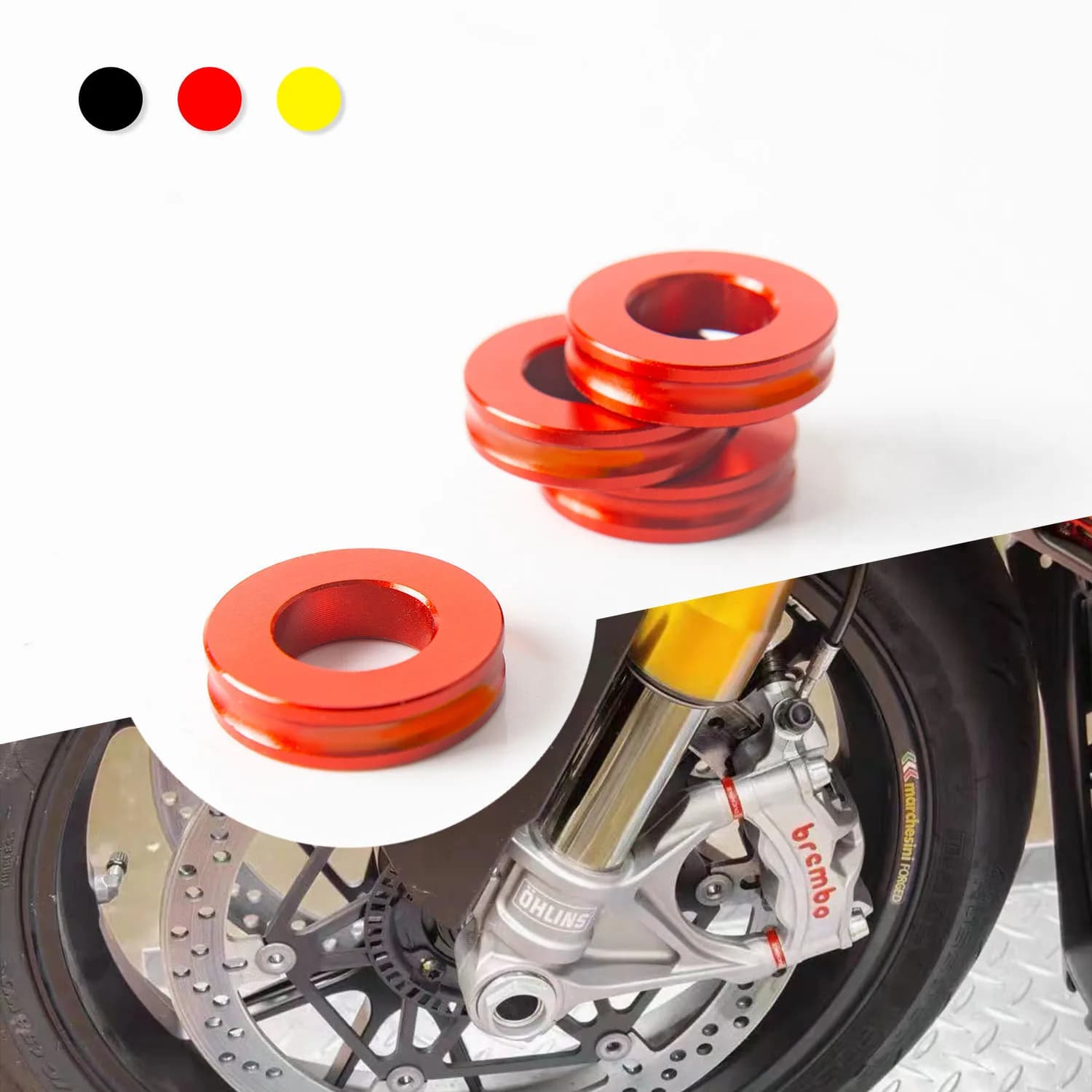 Kit d'entretoises d'étrier de frein avant de moto, pour Ducati Streetfighter 1098 1098S V2 V4 V4S MONSTER 1200R 1200S