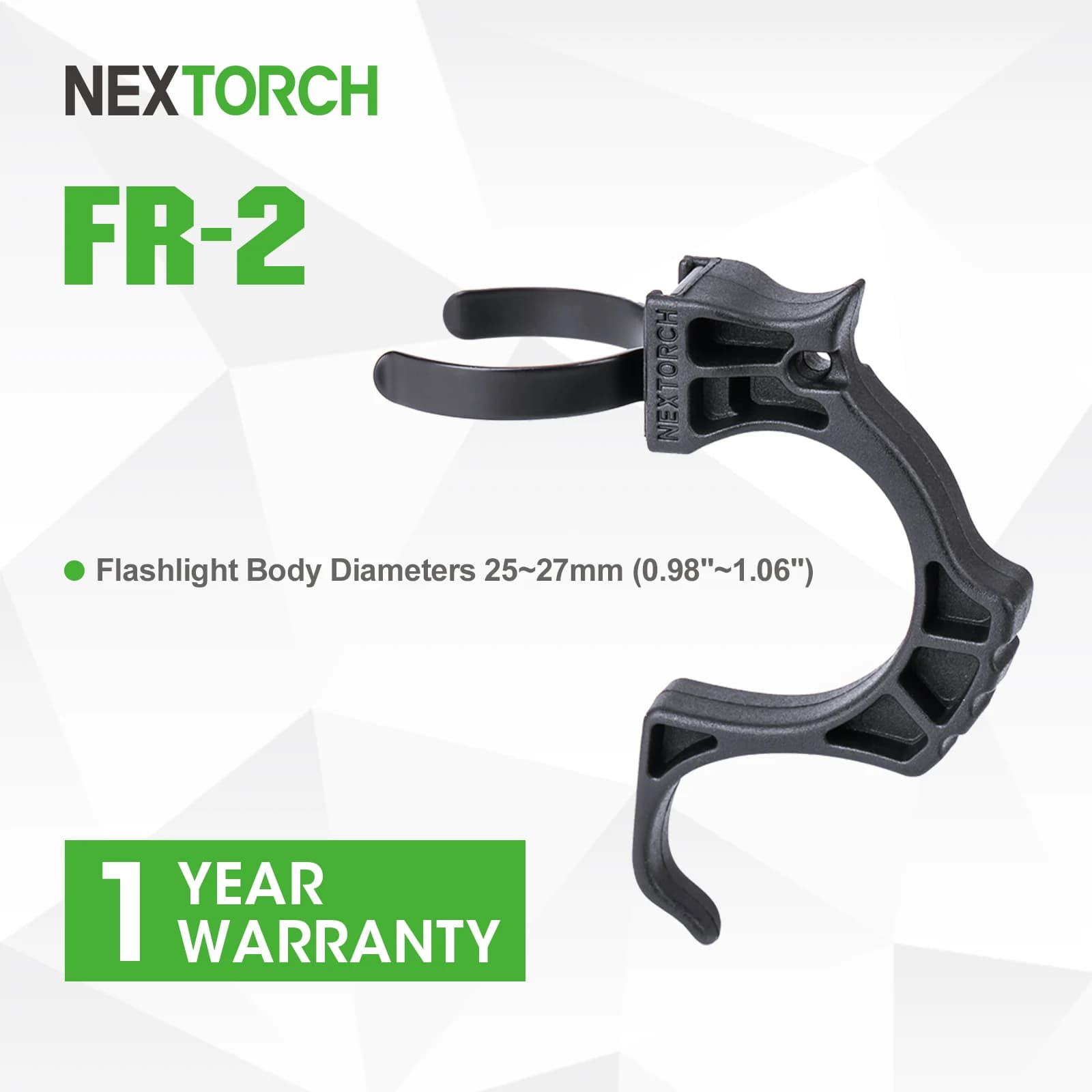 NEXTORCH Anneau de lampe de poche tactique avec portée de 25 à 27 mm, mains libres polyvalentes à tout moment # FR-2