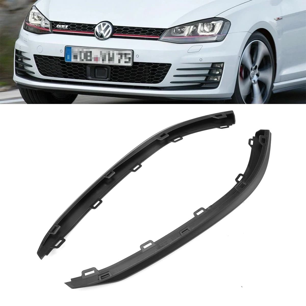 Mathiateurs inférieurs de pare-chocs avant, cantonnière de déflecteur d'air, accessoires Canards, VW Golf 7, MK7, GTI, 2015-2017, 5corner8059039B9, 5corner8059049B9