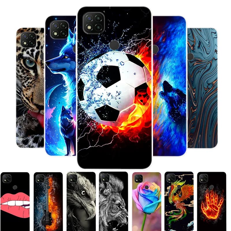 Pour Xiaomi Redmi 9C NFC Etuis Redmi 10 2022 Football Coque arrière en silicone souple pour Xiaomi Redmi 9C Housse de téléphone Redmi9C 14C Coquilles