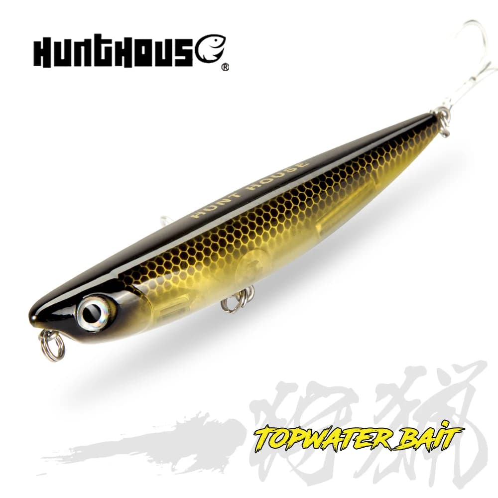 Leurre de pêche de surface Hunthouse D02 Sparrow Pencil Topwater Stickbaits 90/120mm 11.5/26g Top Walkers Pesca pour la pêche au bar LW519