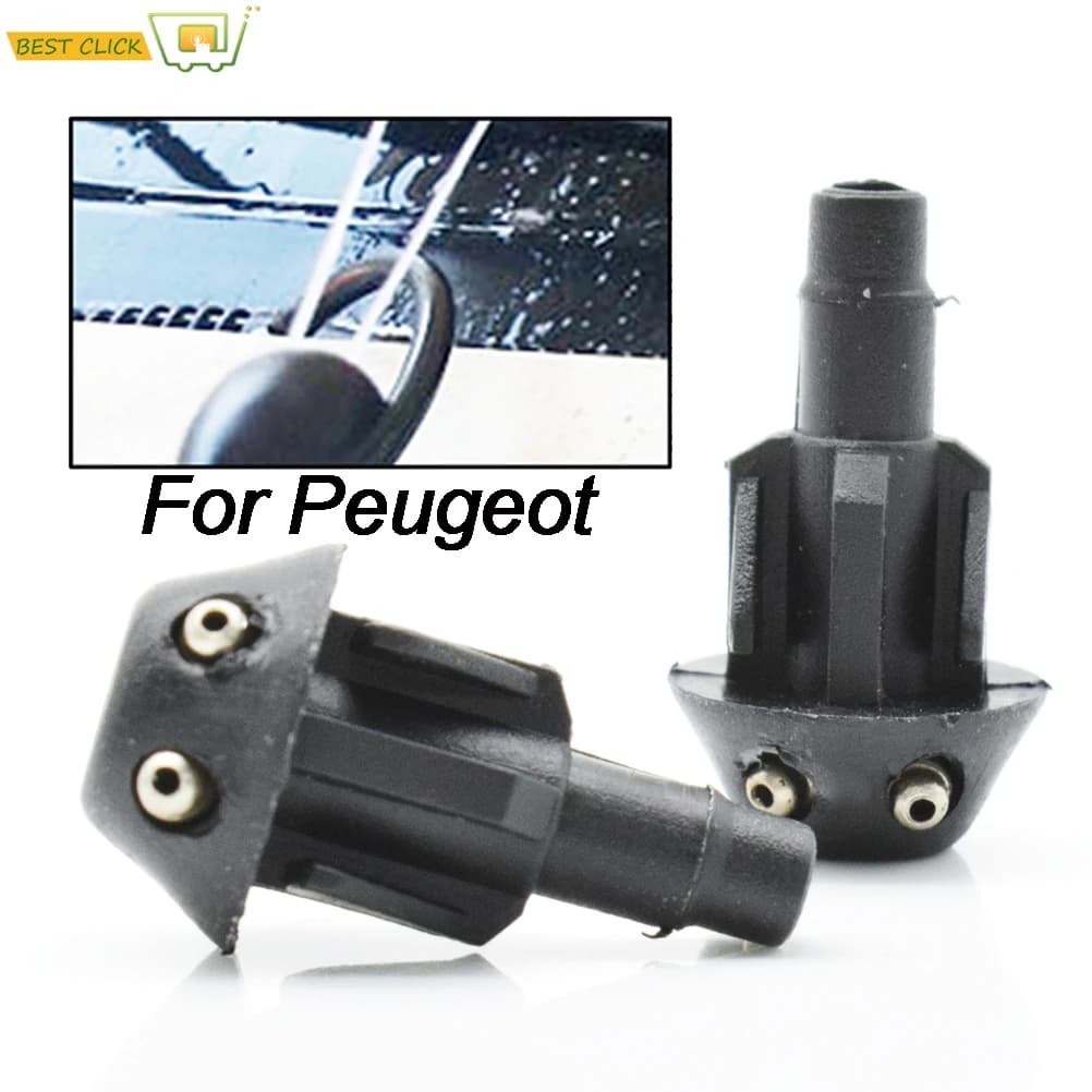Essuie-glace pour pare-brise et fenêtre avant, buse de pulvérisation pour Peugeot 106 205 206 306 506, Jets d'eau et de liquide, 2 pièces/ensemble