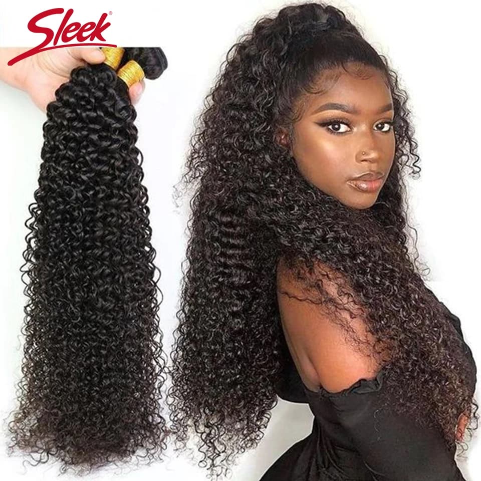 Tissage en Lot Péruvien Naturel Crépu et Bouclé, Extension de Cheveux Profonds, 30 32 34 Pouces, 1/3/4