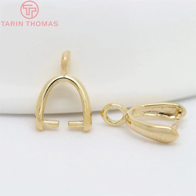 (3345) 20 pièces hauteur complète 7.5MM 9.5MM 11MM 24K couleur or plaqué laiton connecteur de breloques haute qualité résultats de bijoux accessoires