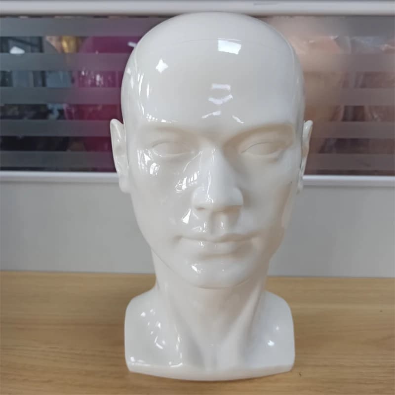 Tête de mannequin homme avec perruque pour présentoir de chapeaux et de lunettes de soleil, modèle de tête de simulation pour accessoires de mode