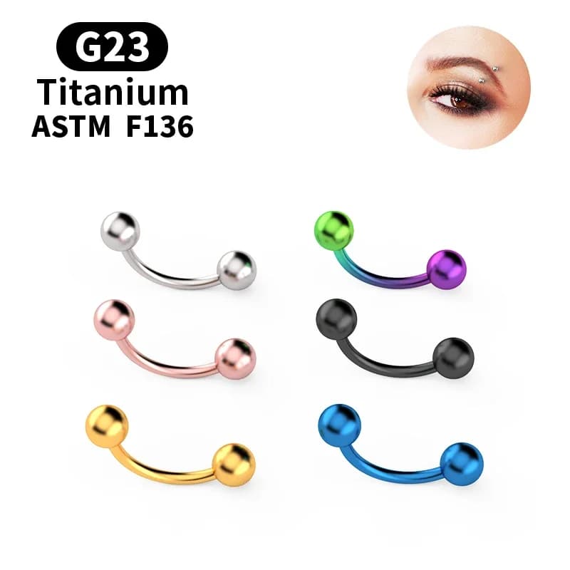 Anneau de nombril en titane G23 simple et élégant, bijou de corps perforé 16G, cadeau 2021