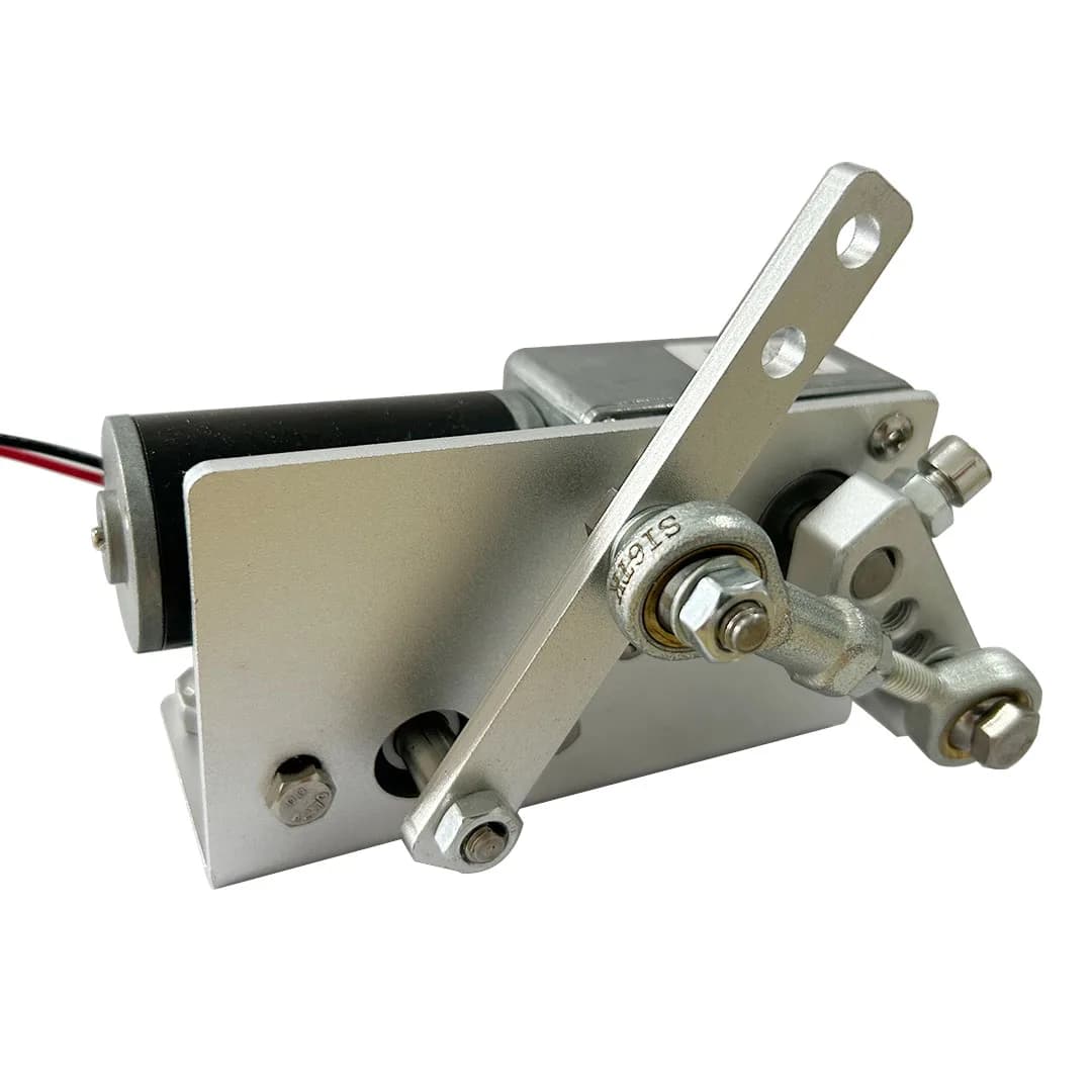 Actionneur alternatif oscillant avec adaptateur secteur, moteur à engrenage à vis sans fin, bras d'entraînement de robot, bricolage, 12V