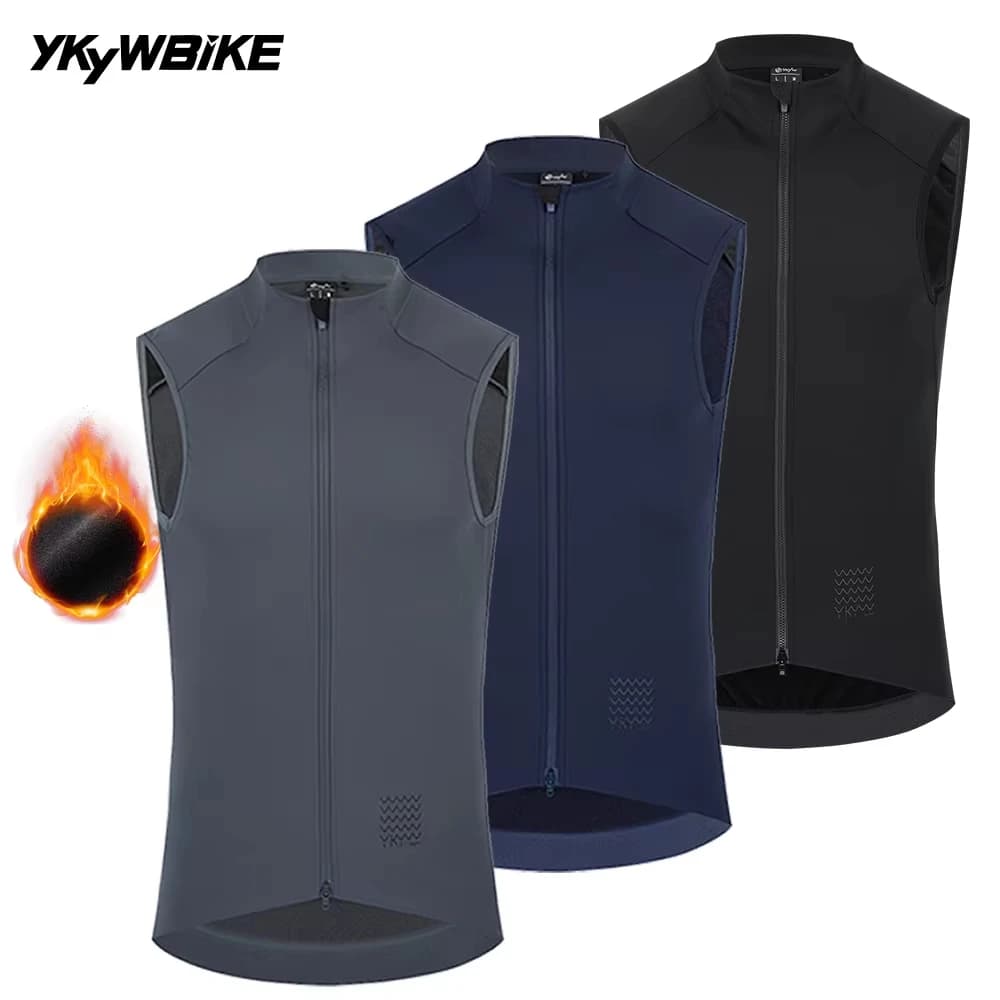 YKYWBIKE-Veste de cyclisme coupe-vent et imperméable Smile GlaVTT Bike, Vêtements de vélo en fibre noire, Hiver