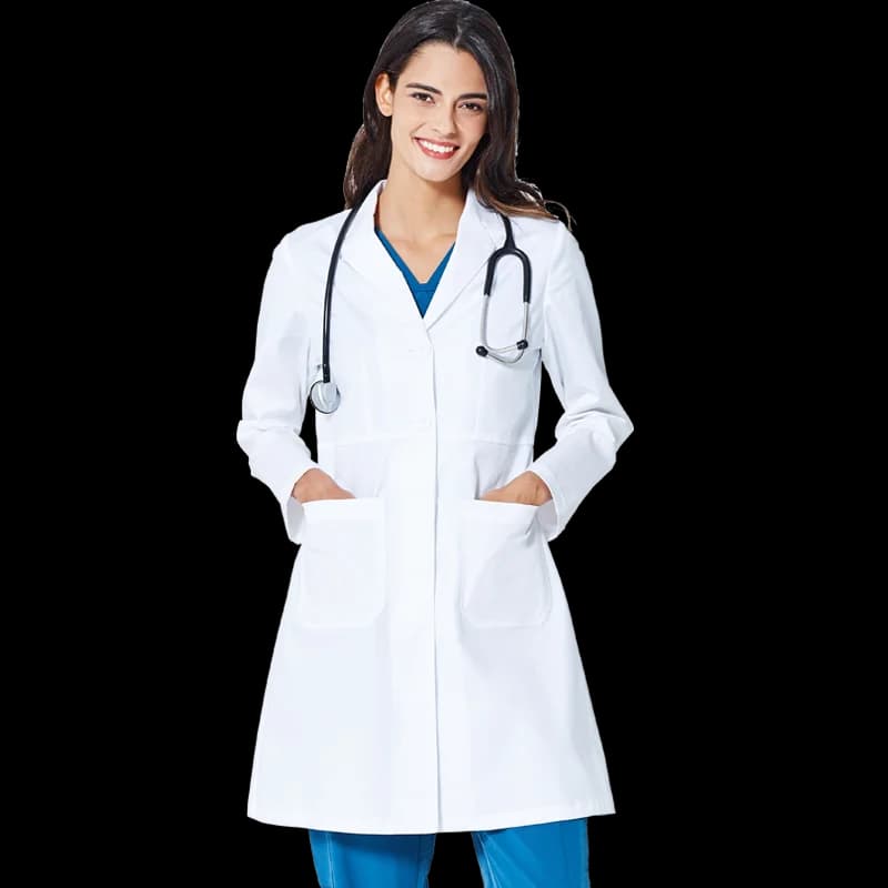 ANNO-Uniformes de Laboratoire à Manches sulfavec IQUE dex, Vêtements de Travail artificiel astiques, Manteau de Pharmacie, de Chimie, Robe de Médecin Blanche pour Homme et Femme