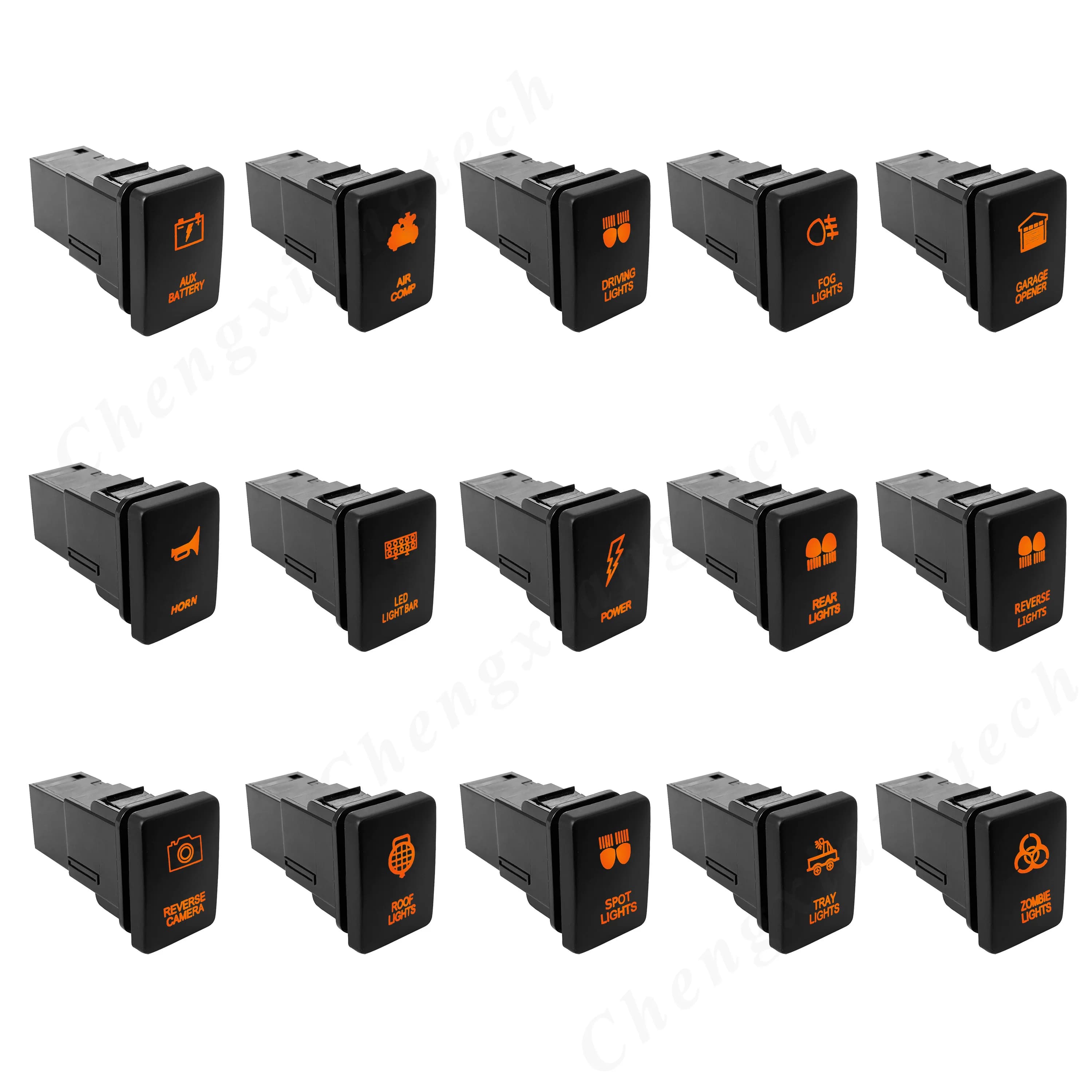Joli à bouton-poussoir de voiture LED orange, rétroviseur chauffant, DRL avec connecteur de prise de fil, Toyota Hilux, Landcruiser, Prado, HiZanRAV4, 12V