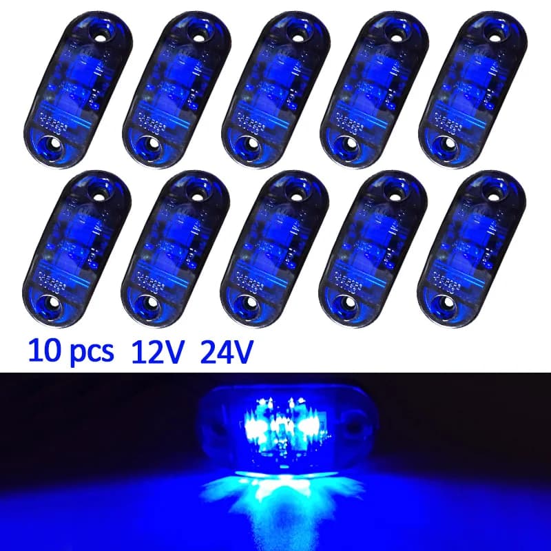 10 pièces 24V 12V Marine bateau arrière LED feu arrière Yacht accessoire caravane accessoires jaune blanc rouge