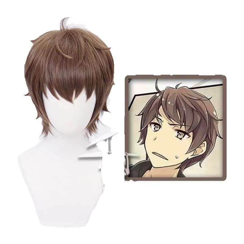 Azusagawa – perruque courte Sakuta pour hommes, perruque Cosplay, Costume Rascal, ne rêve pas de lapin fille Senpai, perruques de fête résistantes à la chaleur