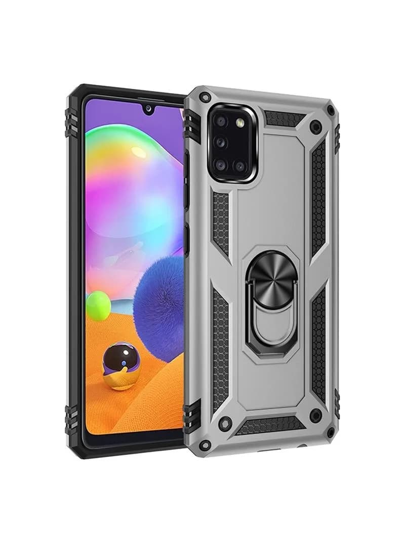 Coque de luxe blindée antichoc avec anneau en métal pour Samsung, compatible modèles Galaxy A31, A51, A71, A31, A71, 5G