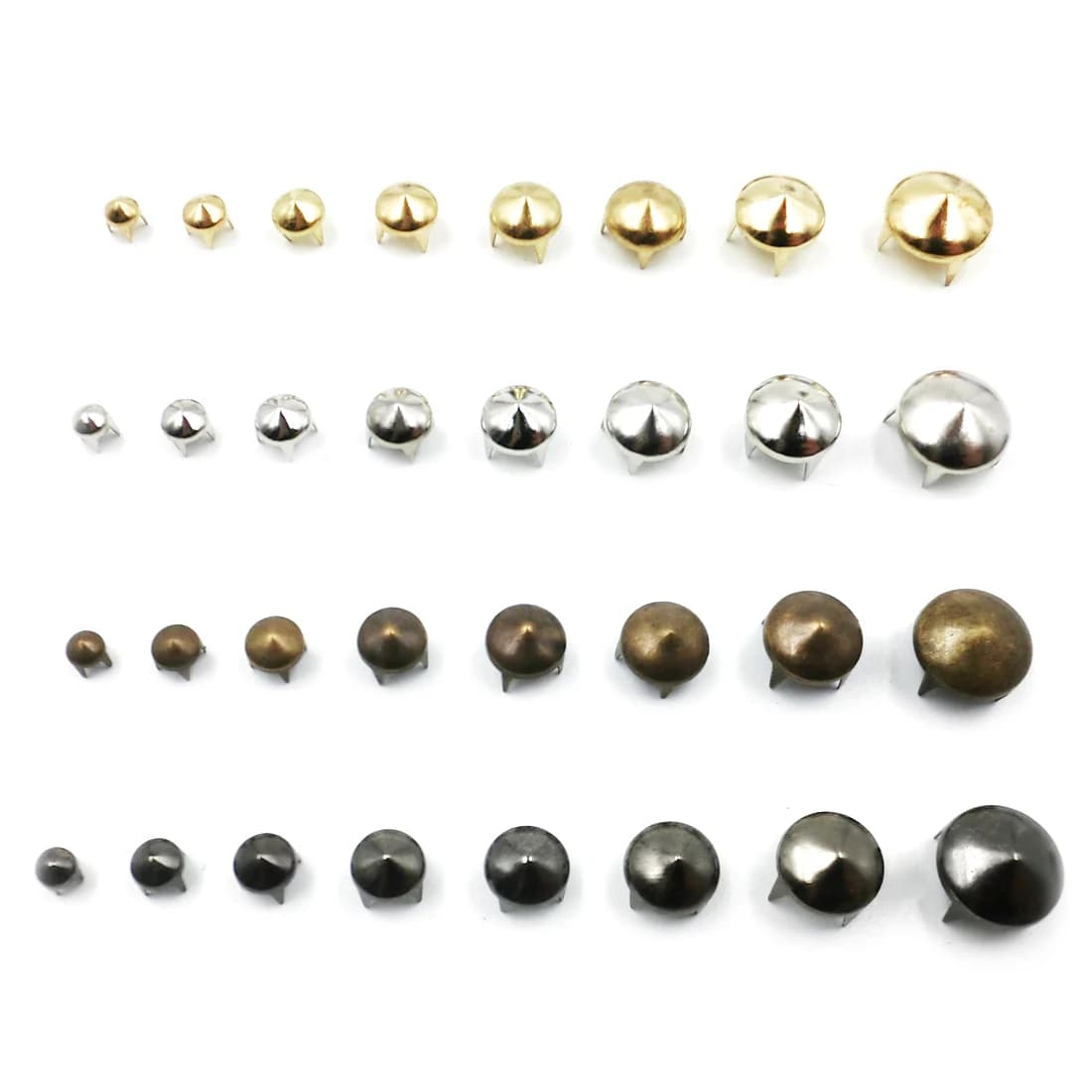 100 pièces 4-12mm 4 griffes cône pointe Nailhead taches goujons Rivets Punk Rock bricolage artisanat en cuir pour vêtements sac chaussures pièces décoration