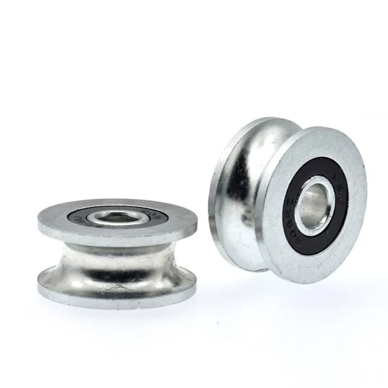 1 pièces 8*30*14mm poulie à roulement/roue en fer, roue rainurée en U, roue de guidage de piste 6x30x14mm 10mm/roue roulante, antirouille