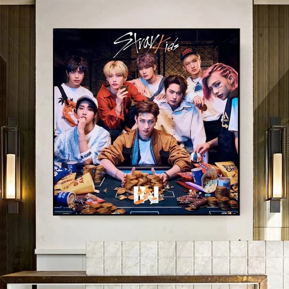 Affiche de groupe de garçons sud-coréens, peinture au diamant bricolage, carré complet, rond, point de croix, K-Pop, idole, groupe, broderie, décor en biscuits