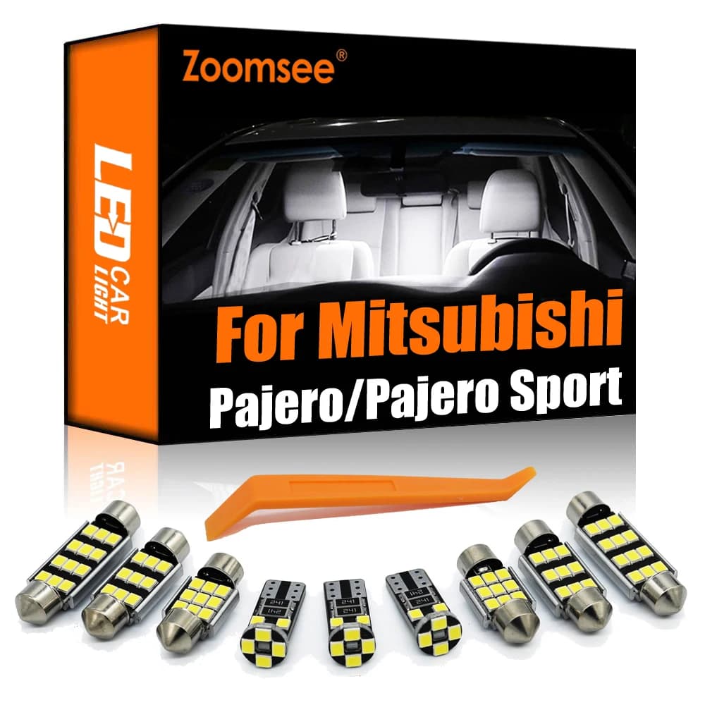 Zoomsee – Kit d'éclairage intérieur LED pour voiture, pour Mitsubishi Montero Shogun Pajero 2 3 4 et Sport 1 2 3 1990 2019 2020 2021, ampoule Canbus