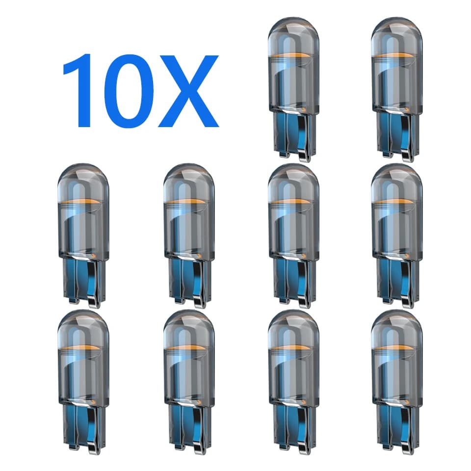 10x2021 plus récent W5W Led T10 voiture lumière COB verre 6000K blanc Auto Automobiles plaque d'immatriculation lampe dôme lire DRL ampoule Style 12V