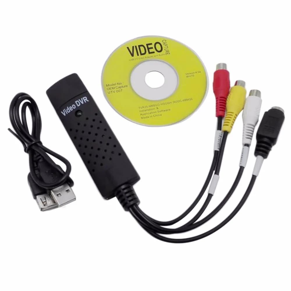 Carte d'acquisition vidéo USB 2.0, pour TV, DVD, VHS, DVR, périphérique compatible avec windows 10